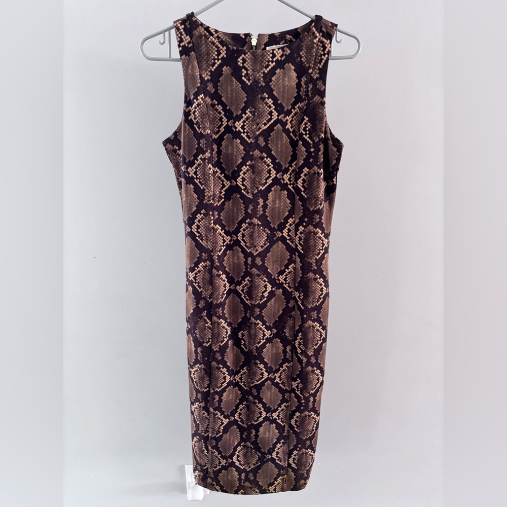 Snake Print Sleeveless Dress